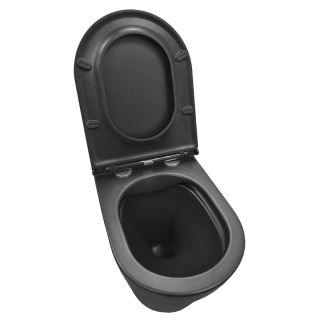 Унитаз подвесной AzarioTeramo AZ -053E-R-MB безободковый с сиденьем микролифт